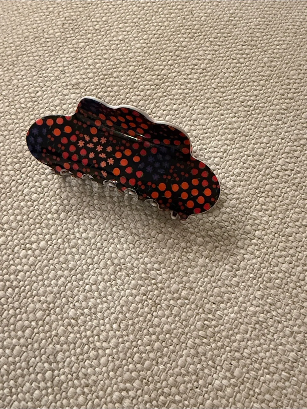 Kids Fruits- & Mini Flowers- Dotted Hair Clip: purple, orange, pink